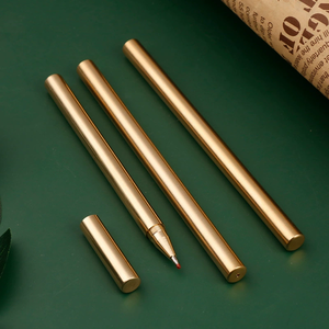 Luxe Kantoorschool Koper Unieke Metalen <span class=keywords><strong>Pen</strong></span>, Ronde Massief Messing <span class=keywords><strong>Pen</strong></span>, Gouden Relatiegeschenken <span class=keywords><strong>Pen</strong></span> - Product Image 2