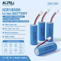 بطارية ليثيوم أيون أسطوانية 18650 معتمدة من CE KC الأمريكية، 3.7 فولت، 16.28 واط ساعة، 4400 مللي أمبير ساعة، كاثود LiCoO2، 1000 دورة، ضمان 12 شهرًا