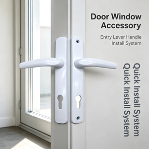 Manijas blancas para puertas y ventanas, diseño minimalista, fácil instalación, ambidiestras, para uso en el hogar y la oficina - Product Image 3