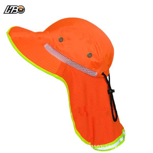 Cappelli da lavoro notturni HBC con protezione per il collo UPF50+, cappelli da pesca traspiranti, cappelli a secchiello ad alta visibilità con elementi riflettenti di sicurezza - Product Image 2