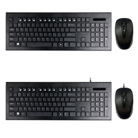 Clavier et souris ergonomiques minces multimédias QWERTY US espagnol français arabe brésilien russe pour ordinateur portable PC