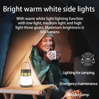 Haute lumen rvb tente décoration lanterne multi-fonction Rechargeable LED solaire Camping lumière pour pêche voyage batterie externe