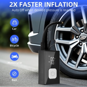 Inflador <span class=keywords><strong>de</strong></span> Neumáticos para Auto Nuevo <span class=keywords><strong>de</strong></span> Fábrica, <span class=keywords><strong>Mini</strong></span> <span class=keywords><strong>Compresor</strong></span> <span class=keywords><strong>de</strong></span> <span class=keywords><strong>Aire</strong></span> Inalámbrico <span class=keywords><strong>de</strong></span> 150 PSI con Luz LED y Manómetro para Autos, Camiones y Bicicletas - Product Image 3