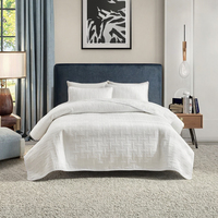Parure de lit King Size 3 pièces en microfibre brossée avec motifs géométriques 3D, drap et taies d'oreiller, pour toutes les saisons