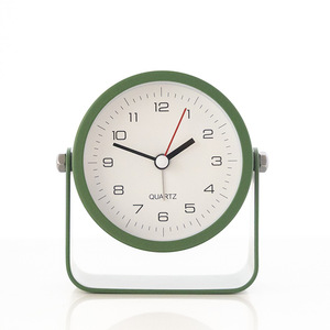 Reloj Despertador Metálico de Diseño Silencioso con Movimiento de Segundero Continuo para Escritorio de Estudiantes, Reloj de Cuarzo Simple, Dropshipping Shopify - Product Image 3