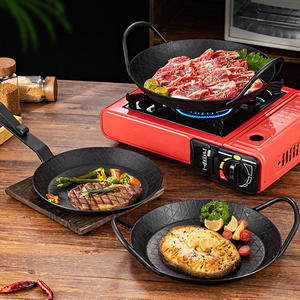 Poêle à frire de 20-26 cm en fonte pour la cuisine domestique, poêle à <span class=keywords><strong>paella</strong></span>, pot à fruits de mer avec double anse - Product Image 3