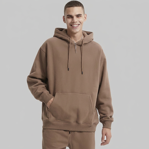 Sweat-shirt à capuche pour homme Jumper Streetwear, coupe classique, hiver, 350 g/m², poids lourd, 100 % coton, style vintage, fermeture éclair rapide - Product Image 2
