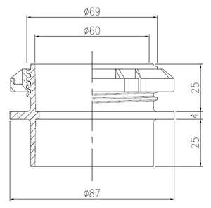Accessoires industriels pour le traitement de l'eau, double prise filetée droite, type VU, Kansaikako P32-001, taille de port 50A - Product Image 6