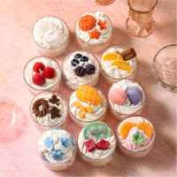 Bougie parfumée mignonne et kawaii en cire de soja, écologique, parfum fruité, mini-coupe dessert, pour le Nouvel An chinois