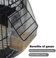 Cage à oiseaux respirante extensible jupe en maille filet de protection des graines attrape-graines pour cage à oiseaux pour cage carrée ronde