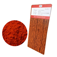 Revêtement électrostatique en poudre de polyester à grain de bois orange authentique peintures à base d'époxy plus d'économie de matériau pulvérisation de bois véritable