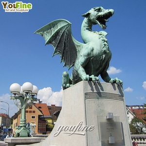 Statue de méditation <span class=keywords><strong>du</strong></span> <span class=keywords><strong>Dragon</strong></span> en Bronze et cuivre, taille réelle, décoration de jardin extérieur de haute qualité - Product Image 2