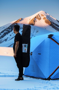 Yurta grand espace Camping en plein air 3 isolation tente d'hiver Sauna pêche sur glace Tent3-4 personne tente dôme chaude - Product Image 6