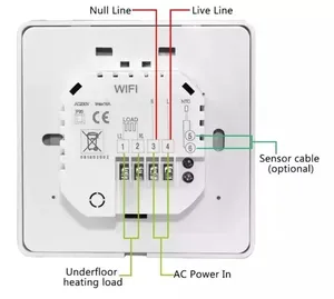 WiFi termostato inteligente y controlador de temperatura para la calefacción eléctrica Compatible con vida inteligente/Tuya App