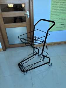 Carrito de Compras con Tres Cestas y Recubrimiento en Polvo de Color Negro, Tiendas en Filipinas, Carrito de Supermercado con Tres Cestas - Product Image 3