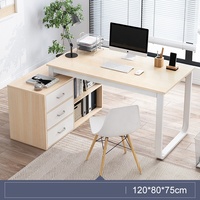 Bureau d'ordinateur d'angle moderne et simple pour la maison, bureau d'étude pour étudiant avec tiroir
