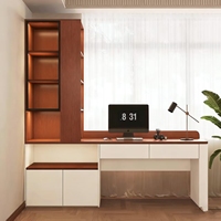 Bureau d'angle moderne personnalisé en usine avec étagère intégrée et table de chevet, idéal pour les petits appartements et comme bureau d'ordinateur pour salon