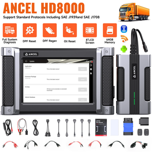 ANCEL HD8000 OBD2 Schwerlast-LKW-Diagnosegerät Alle Systeme DPF-Regeneration Ölwechsel 30+ Reset-Funktionen LKW-Scanner - Product Image 2