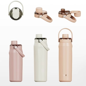 Bouteille d'eau isotherme en acier inoxydable à double paroi, personnalisable, 18oz, 32oz, 40oz, à large ouverture, pour le sport et les voyages, avec couvercle à paille - Product Image 3