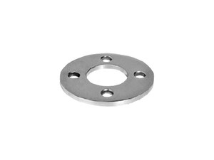 Service de fabrication de tôles en acier inoxydable, pliage et soudage de tubes, plaque de base de main courante avec trou central - Product Image 1