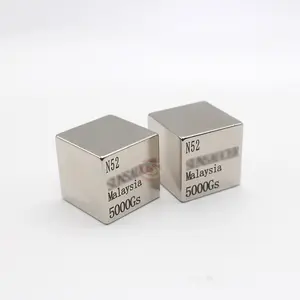 Printed Logo Cube Magnet Rare Earth Block Neodymium Magnet N52 Rectangular Magnets