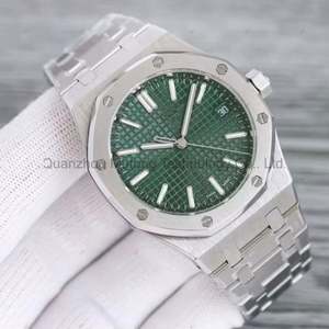 Reloj de Buceo C Factory con Cristal de Zafiro Moissanite 4131, Marcadores de Hora de Diamantes en Oro Rosa, Correa de Cuero, Multifunción - Product Image 3