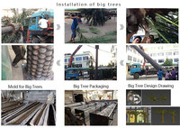 Sen Masine usine haute Simulation 4m grands faux arbres d'aménagement paysager personnalisé extérieur grandes plantes arbre d'algues artificielles