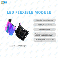 Pantalla LED de Video Wall Curva Personalizada HD P4 P3 P2, Módulo Flexible, Pantalla LED Flexible para Centros Comerciales