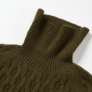 Pull en laine chaud d'hiver personnalisé pour femmes pull en tricot à col roulé à col haut mode décontractée avec logo avant approvisionnement en gros - Product Image 3