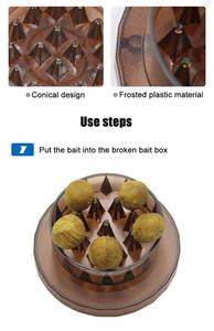 Échantillon gratuit : Boîte en plastique pour broyeur d'appâts de pêche à <span class=keywords><strong>la</strong></span> carpe, pratique, outil de fabrication d'appâts et de traitement des aliments pour poissons - Product Image 3