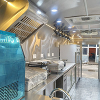 Food Truck Américain Standard avec Cuisine Mobile, Friteuse, pour Hot-dogs, Pizza, Tacos, Churros, Frites, Crêpes