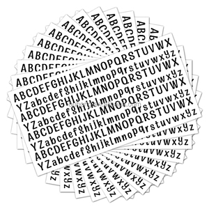 Autocollants en vinyle en gros, <span class=keywords><strong>lettres</strong></span> noires et blanches, <span class=keywords><strong>alphabet</strong></span> anglais, autocollants décoratifs DIY pour carnet, feuille d'autocollants imperméables - Product Image 4