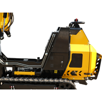 Dumper sur chenilles léger de 0,8 tonne avec levage hydraulique pour travaux agricoles et de construction