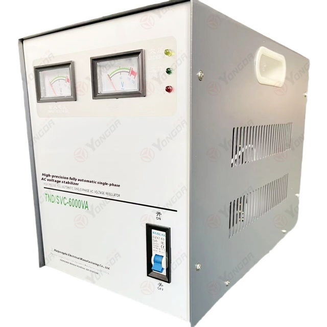 Shanghai Yongda's Fully Automatic TND/SVC-6000VA Single Phase AC Voltage Regulator High Precision Stabilizer Customizable