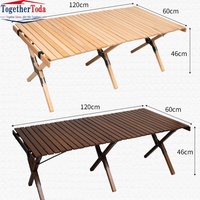 Herstellerangebot: Outdoor-Klapptisch aus Buchenholz, Ei-Roll-Tisch, Picknick-Camping-Kombination, Tragbar