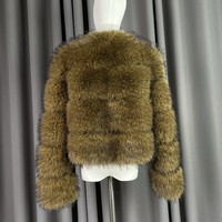 Großhandel Maßgeschneiderte Damen Kurze Trench Faux-Pelzmäntel Umweltfreundlich Winter Warm Hochwertige Flauschige Kunst-Waschbär-Pelzjacken