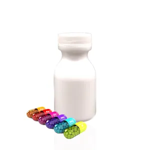 120ML plastik HDPE kalsiyum tablet ilaç şişesi ile vidalı kapak kapaklı plastik tüp şişesi