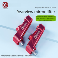 Kewig Kontrol Sepeda Motor Tahan Lama, Basis Ekstensi Kaca Spion dengan Lubang Sekrup M8/M10, Aksesori Berkualitas Tinggi untuk Sepeda Motor