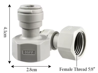 Raccord à poussée rapide pour adaptateur de coupleur de fût de tuyau de bière 3/8 "connecteur Speedfit en plastique à joint rapide pneumatique pour ligne de bière