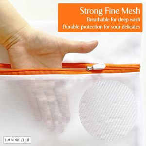 Lot de 9 sacs à linge en maille durables avec fermeture éclair robuste, sacs de lavage faits à la main pour la lingerie - Product Image 2