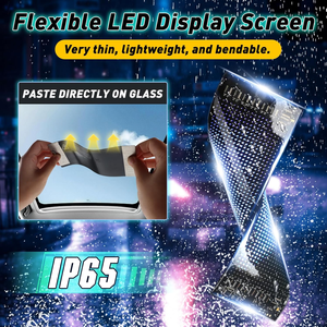 Controllo delle App programmabile scheda segnaletica a LED flessibile Custom LED segno Display <span class=keywords><strong>Smart</strong></span> LED pannello a matrice di pannello per negozio di auto - Product Image 5