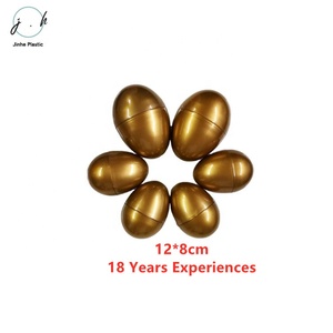 Factory Wholesale High Quality Golden Plastic Easter Eggs For Kids Egg Hunt