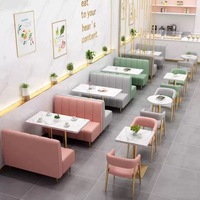 Ensemble de table et de chaises de style moderne en acier inoxydable pour restaurant, salon, usage commercial