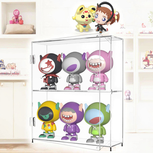 2 Layer Clear Acrylic Display Case for <strong>Funko</strong> <strong>Pop</strong> Action Figures Dustproof Display Cabinet <strong>Shelf</strong> for Collectibles Mini Toys - Product Image 1