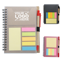 Cuaderno Espiral Personalizado con Cubierta de PP, Notas Adhesivas, Agenda, Bloc de Notas, Material de Oficina y Escolar, Cuaderno Espiral de Hojas Sueltas con Bolígrafo