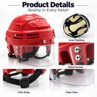 Cadeau promotionnel d'ornement de mini casque de hockey sur glace pour les amateurs de hockey