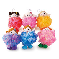 Éponge de bain en maille écologique, éponge de salle d'eau, nettoyage du corps, pochette de douche douce, pour enfants