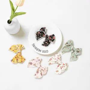 Lovely Hair Accessories Girls Big Ribbon Bows For Kids New Product Butterfly Hair Clips Cute Floral Bobby Pins Children