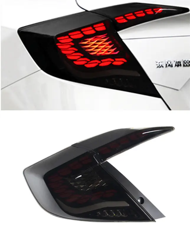 Full LED Taillight for Honda G10 Civic Taillight Assembly LED Dragon Scale Running Light Tail Turn Brake Reversing Light