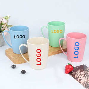 Simple <b>Mug</b> Household Water Cup Thickened <b>Plastic</b> Handle Drop Proof Logo Printable Wholesale - Product Image 1